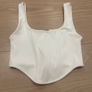 White corset top